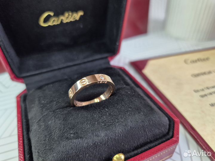 Cartier love кольцо