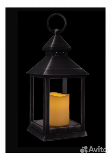 Фонарь 24см, со светодиодной свечой