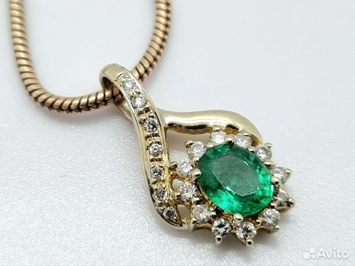 Золотая подвеска 750 пробы с бриллиантами