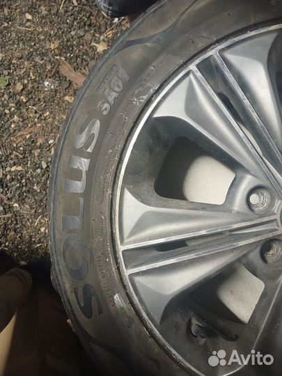 4 литых диска, 6 шин R17. Hyundai Creta