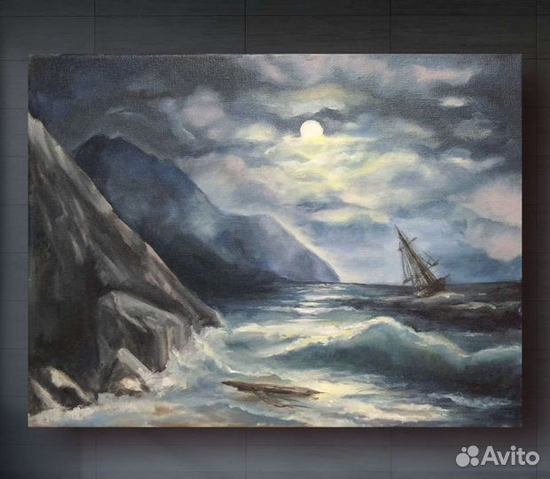 Картина маслом морской пейзаж