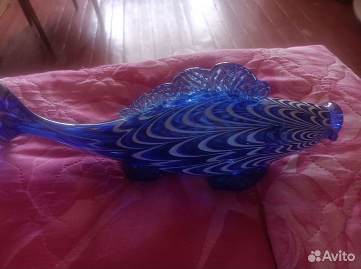 Статуэтка рыбка из стекла СССР