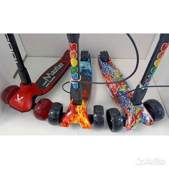 Самокат детский трёхколёсный складной