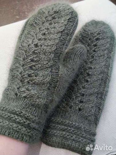 Комплект шапка и варежки из пуха норки