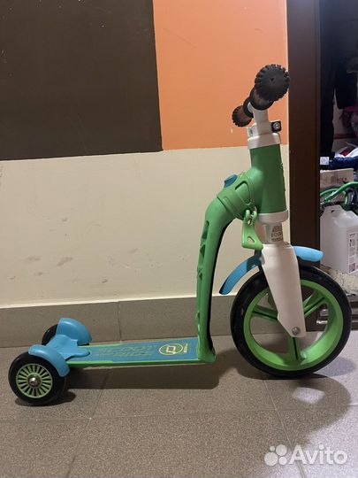 Самокат беговел 2 в 1 scoot and ride зеленый