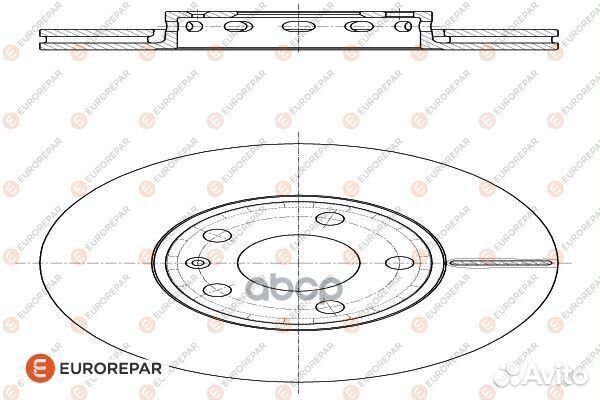 Диск тормозной передн. вент. (без ABS) VW Passa