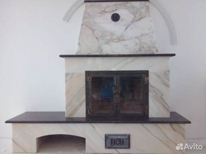 Камин портал из камня, мрамор, гранит, оникс