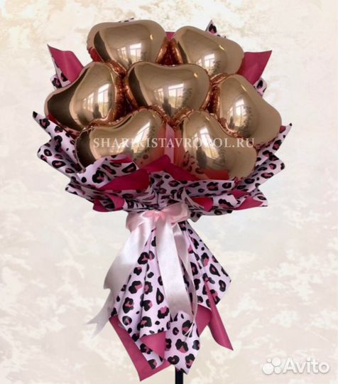 Букеты из сердец воздушные шары, гелевые шары