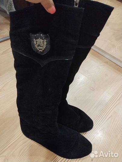 Сапоги натуральная замша