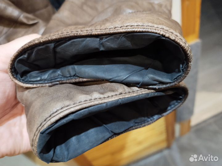 Кожаная куртка Massimo Dutti (Испания) 56р
