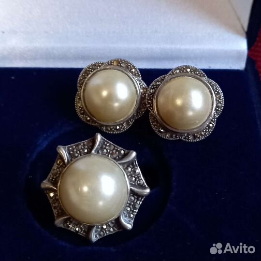 Серьги и кольца из серебра