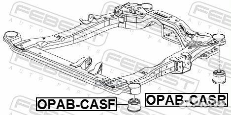 Сайлентблок подрамника задний opabcasr Febest