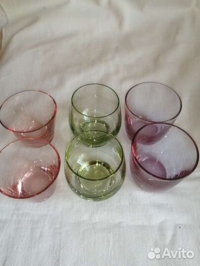 Стопки СССР цветное стекло