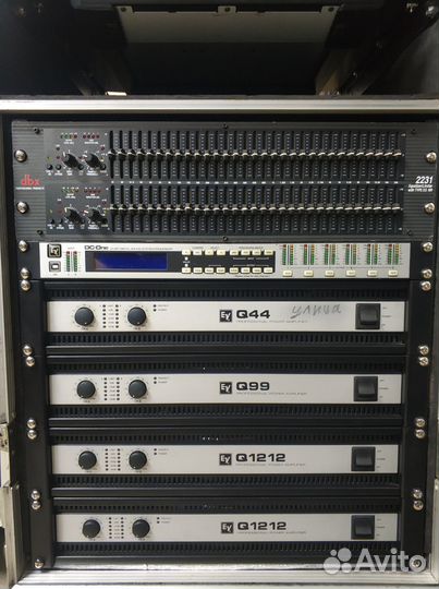 Процессор EV, усилители: yamaha, ev, dynacord и др