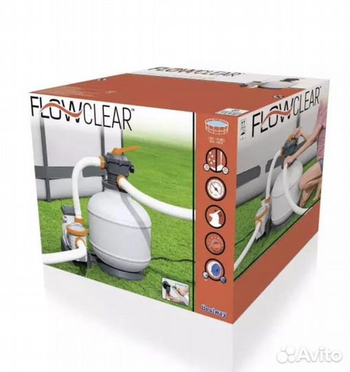 Песочный фильтр насос для бассейна на 8327 л/час