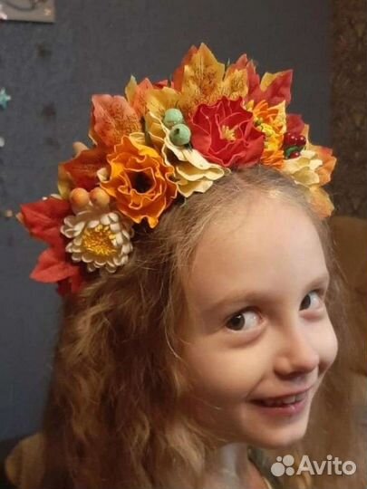Осенний ободок корона на утренник