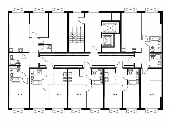 2-к. квартира, 32,3 м², 10/15 эт.