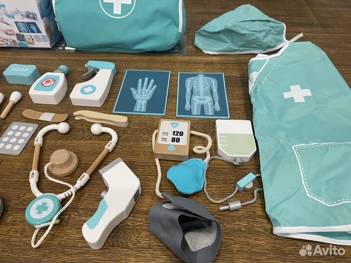 Деревянный набор доктора (36 предметов)