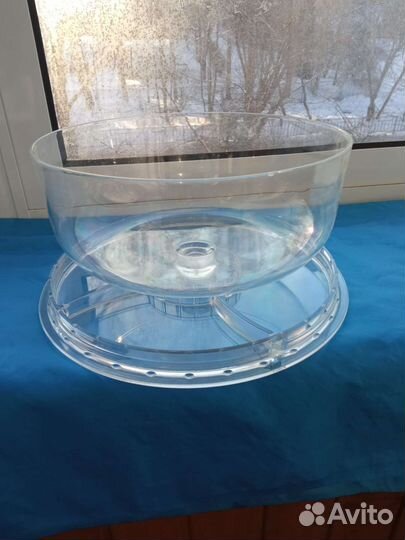 Тортница с крышкой+чайные стаканы