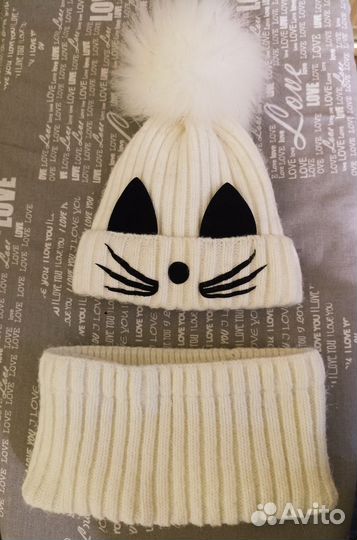 Шапка зимняя для девочки с 3 до 6 лет