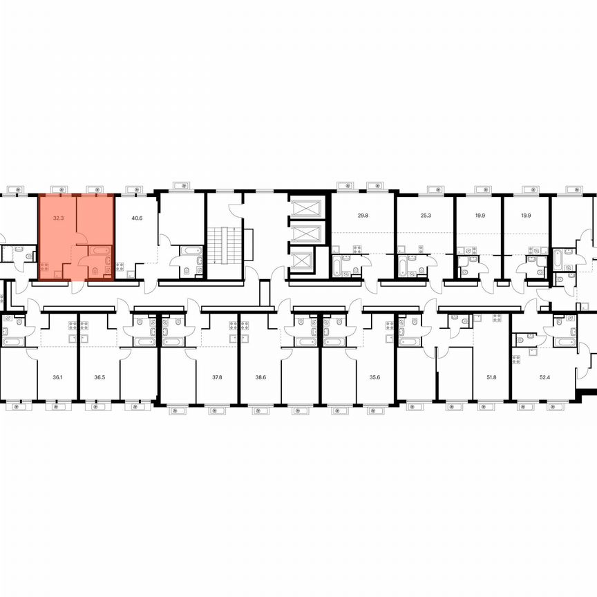 1-к. квартира, 32,3 м², 15/25 эт.