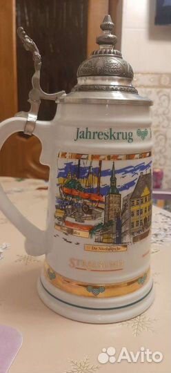 Пивная кружка с крышкой