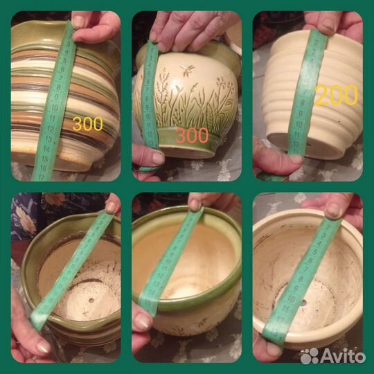 Керамические горшки для цветов бу