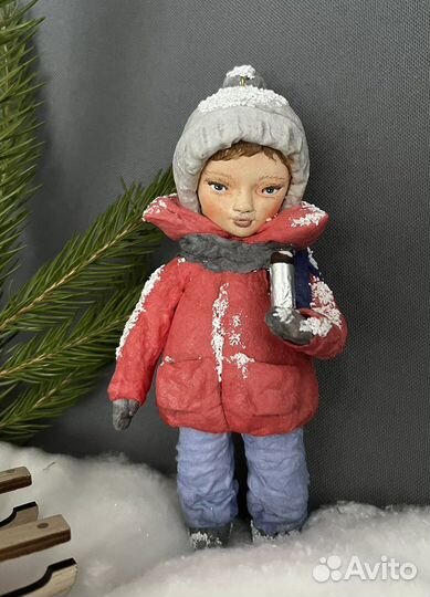 Ватные елочные игрушки