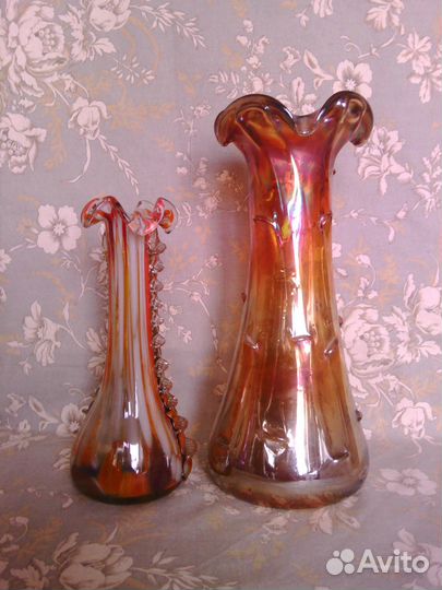 Ваза цветное стекло интерьерная/для цветов