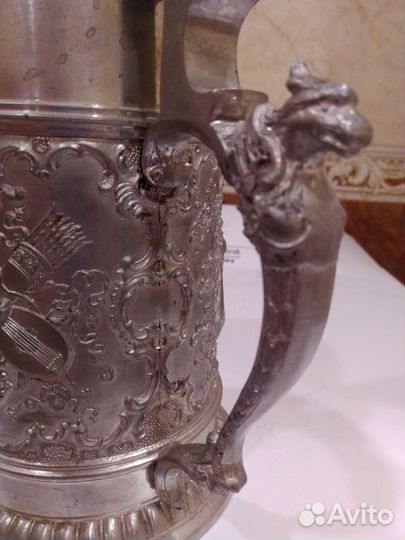 Кружка пивная. Из Германии. Старинная 1908 год