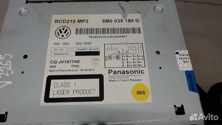 Магнитола Volkswagen Polo, 2011