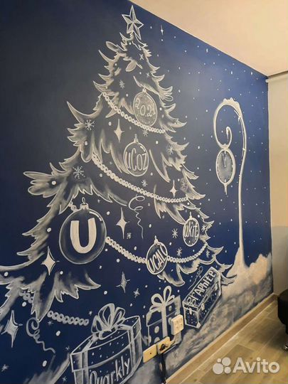 Роспись меловой доски или витрины