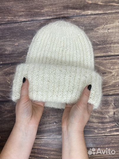 Женская пуховая шапка такори