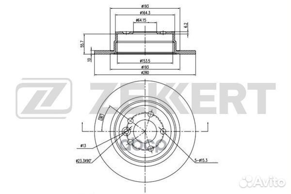 Диск торм. зад. MG ZT 01- Rover 75 (RJ) 99- bs