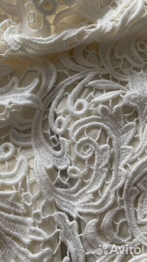 Комплект топ из хлопкового кружева + юбка