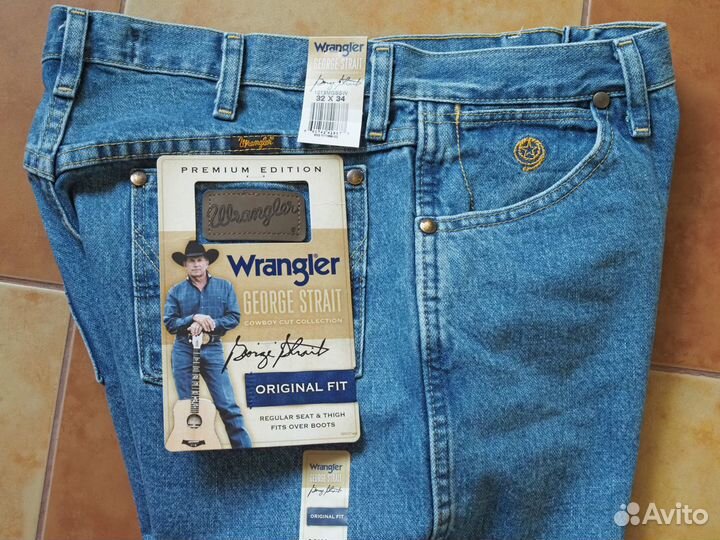 Джинсы Wrangler George Strait 100 хлопок 32W 34L