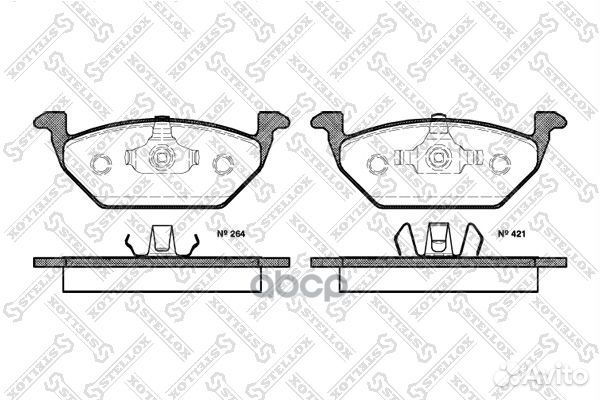 644 020B-SX 633 20 колодки дисковые п VW Golf