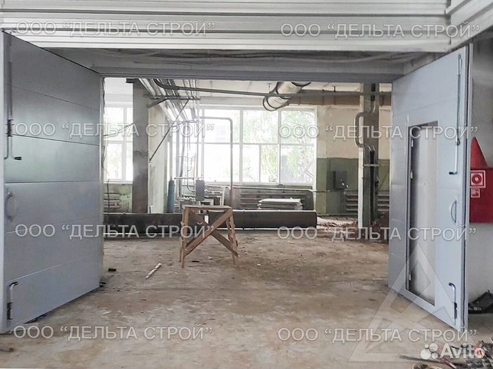 Промышленные ворота с калиткой