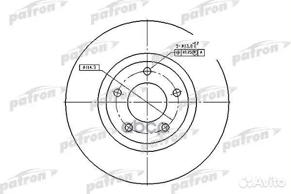 Диск тормозной передн mazda: 3 03, 3 седан 04