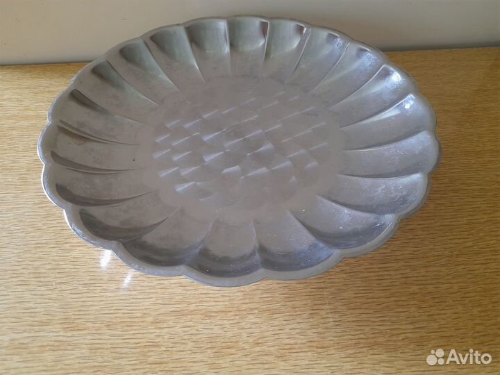 Вазы на ножке, фруктовницы нержавейка СССР - 2 шт