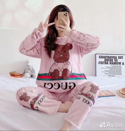 Пижамы теплые мягкие в ассортименте с брюками