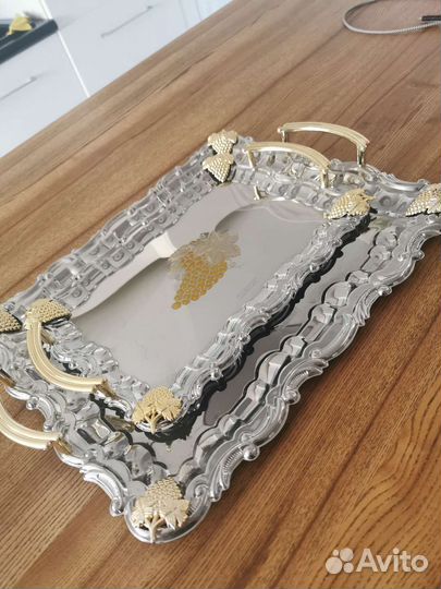 Набор подносов 2 шт металл