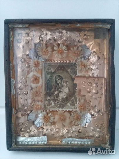 Икона Б. М. Неопалимая Купина старинная