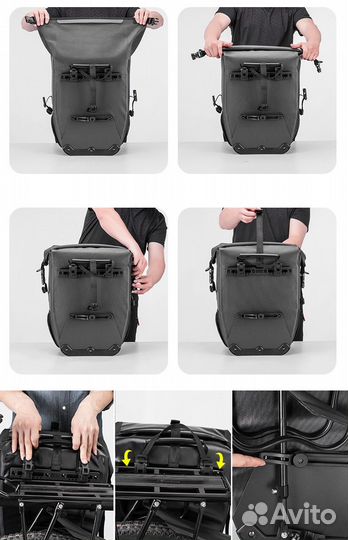 Водонепроницаемая сумка Rockbros AS-001-2BG 27л на