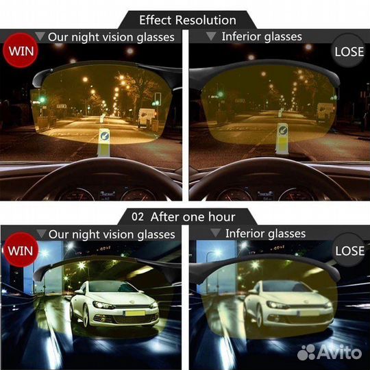 Очки авто антибликовые