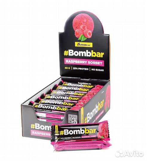 Протеиновый батончик Bombba, упаковка 30шт по 40гр