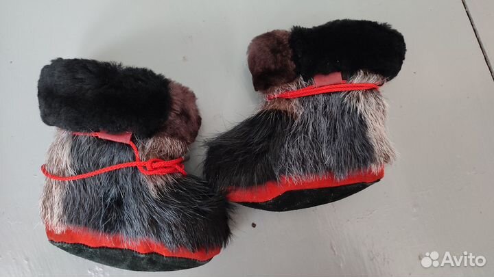 Бурки детские зимние овчина, нутрия