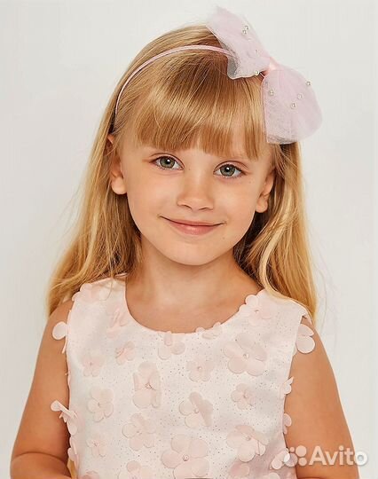 Ободок Orsolini розовый с бусинами