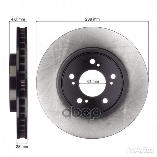 Диск тормозной avantech BR3044S avantech
