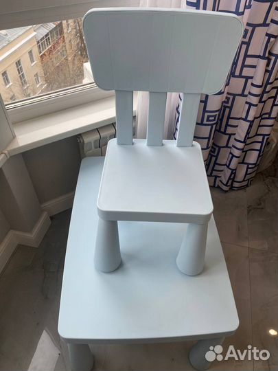Детский стол и стул IKEA маммут